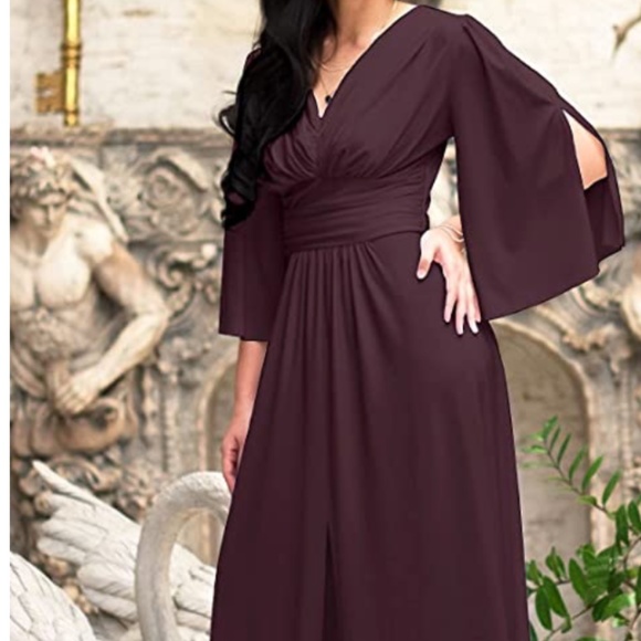 KOH KOH Plus Size Women's Long Bridesmaid Bridal Party Guest Cocktail Dress - Picture 2 of 11